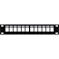 InLine® 10" leeg paneel 12-voudig, voor Keystone modules, 1U, zwart