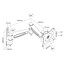 InLine® Muurbeugel, voor monitoren tot 69cm (27"), max. 15kg, 2-delige arm
