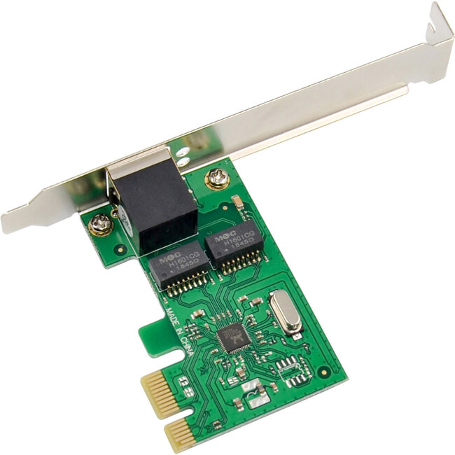 InLine® Gigabit netwerkkaart, 1x RJ45 1Gb/s, PCIe x1, incl. low-profile