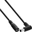 InLine® DC-verlengkabel, haakse stekker, 5.5 x 2.5 mm, zwart, 2 m
