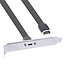 InLine® PCI-slothouder, USB-C naar USB 3.2 voorpaneel Key-A intern, 0,3 m