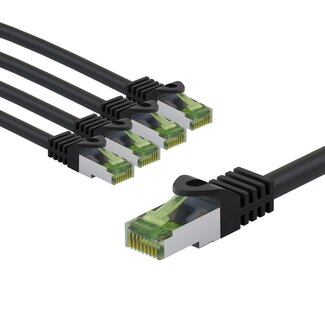 Goobay Goobay GHMT-certified CAT 8.1 Patch Cord, S/FTP, 2 m, grey, Set of 5