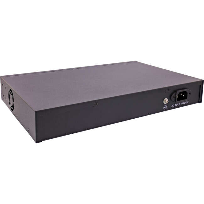 InLine® netwerkswitch 8-poorts, 10Gigabit Ethernet, 19", metaal, ventilator