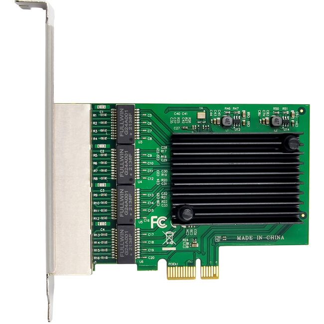 InLine® Quad Gigabit netwerkkaart, 4x RJ45 1 Gb/s, PCIe x1