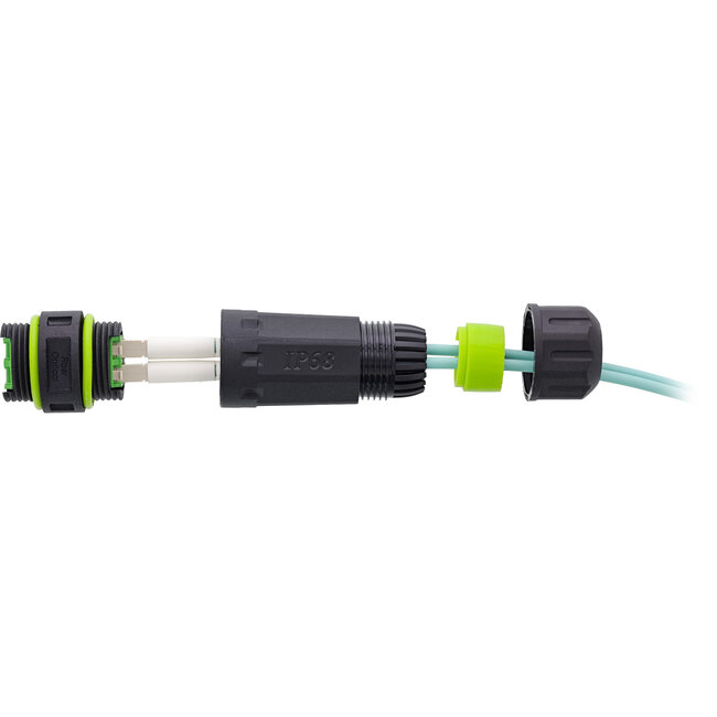 InLine® Glasvezel koppelaar LC, IP68, 2x2 LC-bus, buiten, M20