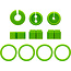 InLine® Afdichtingsset voor M20-kabelkoppelingen, RJ45, USB, glasvezel