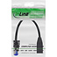 InLine® RJ45 interface bescherming Cat.6A S/FTP, RJ45 male / female, zwart, 0,2m
