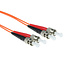 Premium ST/UPC Duplex optical fiber kabel | OM1 | LSZH | oranje | 50 meter