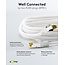 Goobay RJ45 Patch Cord CAT 6A S/FTP (PiMF), 500 MHz, with CAT 7 Raw Cable, 1 m, white, Set of 5