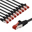 Goobay CAT 6 Patch Cable S/FTP (PiMF), 3 m, black, Set of 10