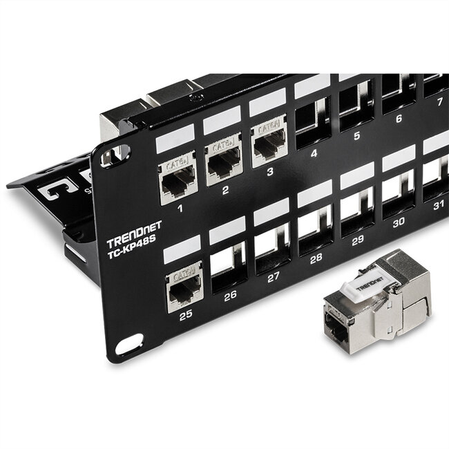 TRENDnet TC-KP48S Patchpaneel, 48-poorts zonder Keystone afgeschermd