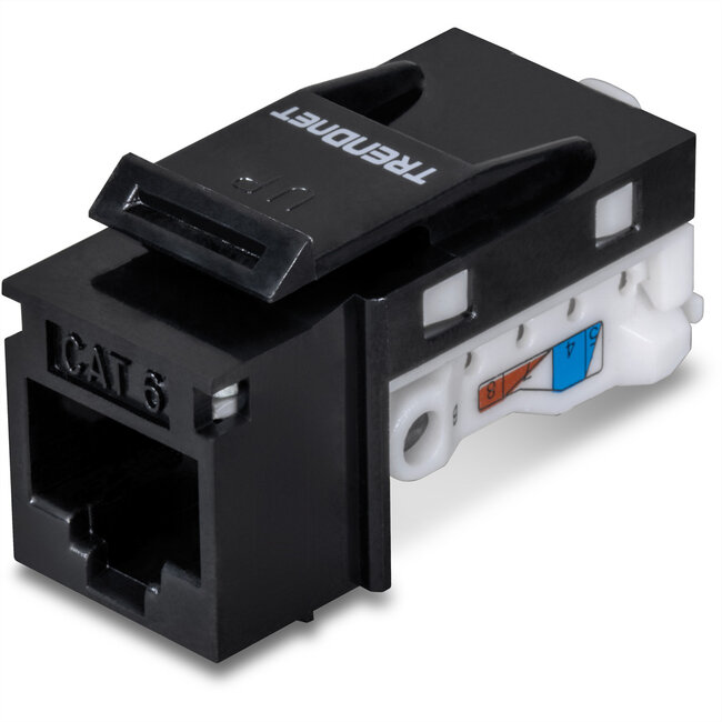 TRENDnet TC-K25C6BK Cat.6 RJ-45 Keystone, 25 stuks zwart, zwart