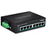 TRENDnet TI-PE80 Industriële Fast Ethernet PoE+ DIN-rail Switch 8-poorts