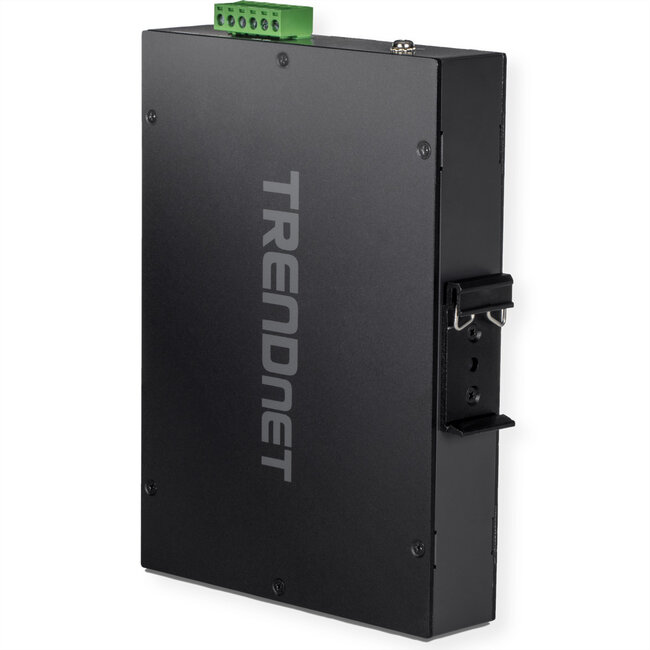 TRENDnet TI-PGM541 5-poorts Rail Switch Industrieel Gigabit PoE+, zwart