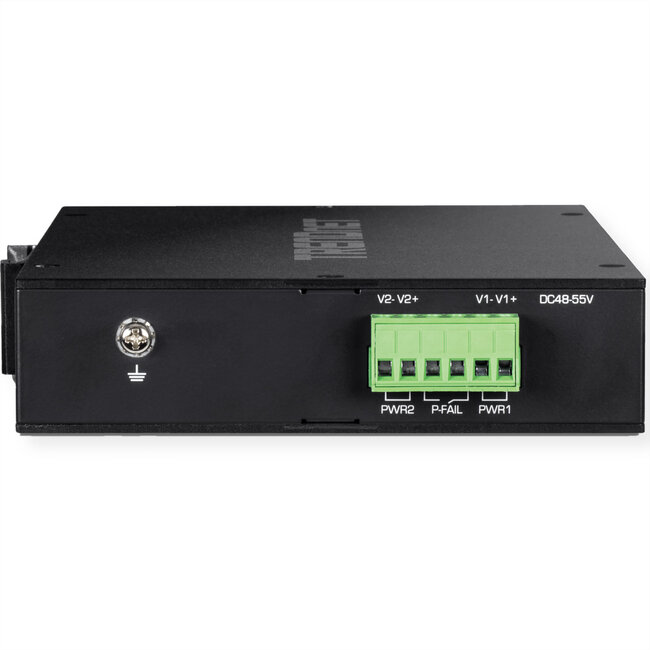 TRENDnet TI-PGM541 5-poorts Rail Switch Industrieel Gigabit PoE+, zwart