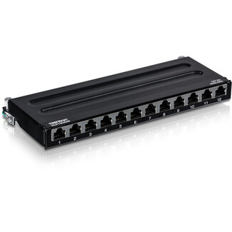Trendnet TRENDnet TC-P12C6AS Patchpaneel, 12-poorts Cat.6a afgeschermd voor wandmontage