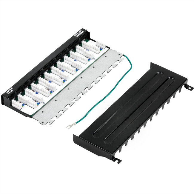 TRENDnet TC-P12C6AS Patchpaneel, 12-poorts Cat.6a afgeschermd voor wandmontage