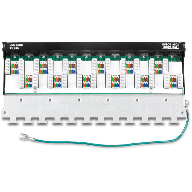 TRENDnet TC-P12C6AS Patchpaneel, 12-poorts Cat.6a afgeschermd voor wandmontage