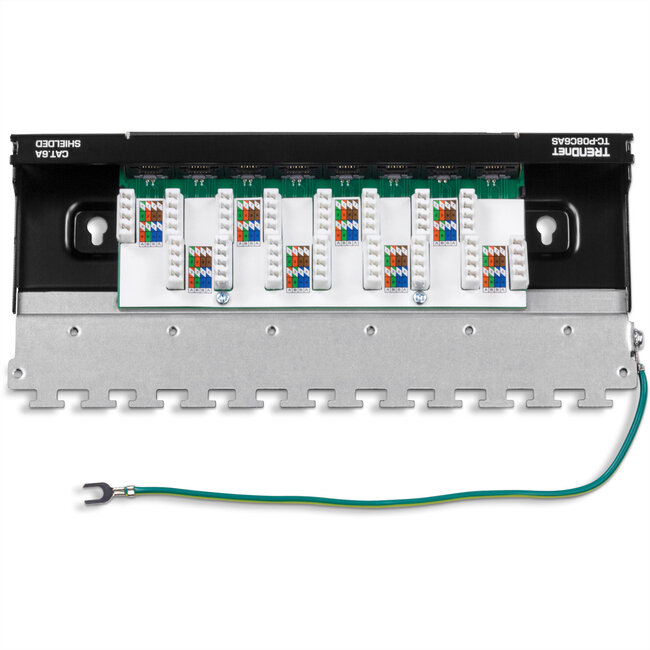 TRENDnet TC-P08C6AS Patchpaneel , 8-poorts Cat.6A afgeschermd voor wandmontage
