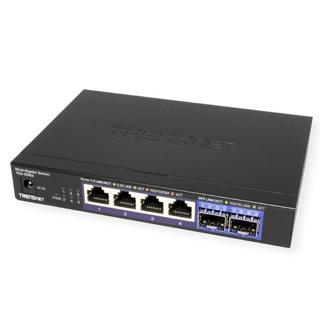 TRENDnet TEG-S562 6-poorts switch, Multi-Gigabit