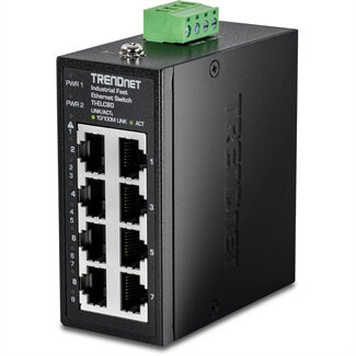 Trendnet TRENDnet TI-ELC80 8-poorts Ethernet Mini Switch Industriële DIN-rail