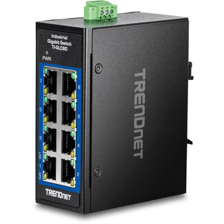 Trendnet TRENDnet TI-GLC80 8-poorts Gigabit industriële DIN-rail Mini