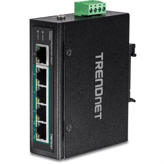 Trendnet TRENDnet 5-poorts industriële Gigabit PoE+ DIN-rail Switch