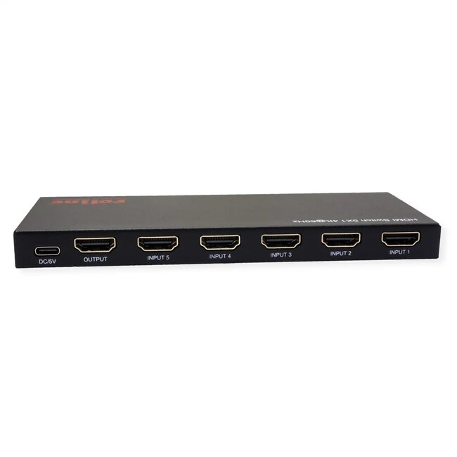 Roline HDMI schakelaar | 5 naar 1 | HDMI2.0 (4K 60Hz + HDR)