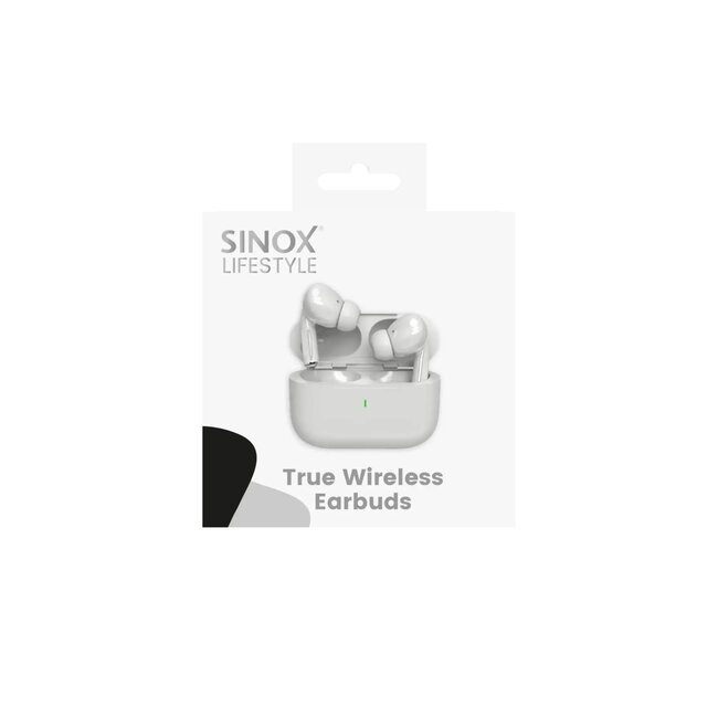 Sinox in-ear earphones met microfoon | TWS | Bluetooth | wit