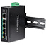 TRENDnet TI-PE50 DIN-rail switch 5-poorts industrieel Fast Ethernet PoE+
