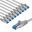 Goobay CAT 6 A Patch Cable S/FTP (PiMF), 5 m, grey, Set of 10
