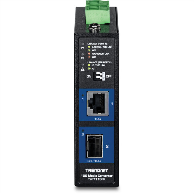 TRENDnet TI-F711SFP industriële mediaconverter 10G SFP+