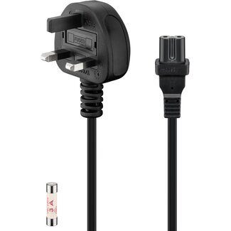 Goobay Goobay UK Mains Connection Cable, 1.5 m, Black, (2*0.75 mm²)