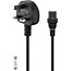 Goobay UK Mains Connection Cable, 1.5 m, Black, (2*0.75 mm²)