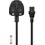 Goobay UK Mains Connection Cable, 1.5 m, Black, (2*0.75 mm²)