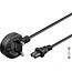 Goobay UK Mains Connection Cable, 1.5 m, Black, (2*0.75 mm²)