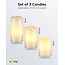 Goobay Set of 3 LED Real Wax Candles, white, incl. 10x AAA (LR03)