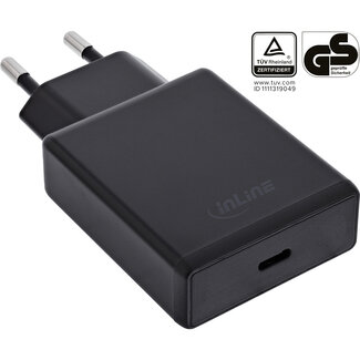InLine InLine® USB-voeding, oplader, enkele USB-C, PD, AVS, 65W, zwart
