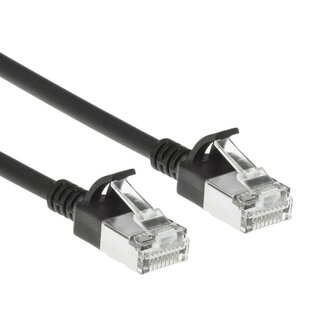 ACT SFTP CAT7 slimline flexibele netwerkkabel | LSZH | zwart | 7 meter