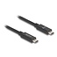 Delock USB-C kabel | USB4 80 Gbps | PD 240W | 16K 60Hz | zwart | 1 meter