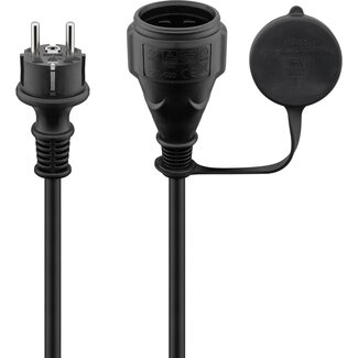 InLine CEE 7/7 - CEE 7/3 outdoor stroom verlengkabel | IP44 | 3x 1,50mm | 2 meter
