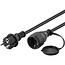 CEE 7/7 - CEE 7/3 outdoor stroom verlengkabel | IP44 | 3x 1,50mm | 2 meter