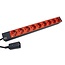 Bachmann 19 inch stekkerdoos | IEC C20 - 9x CEE 7/3 | 1U | zwart | 2 meter