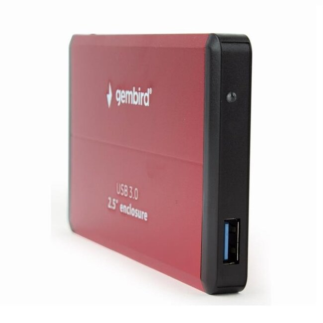 Gembird 2,5'' SATA HDD/SSD behuizing | USB-A | USB3.0 5 Gbps | rood