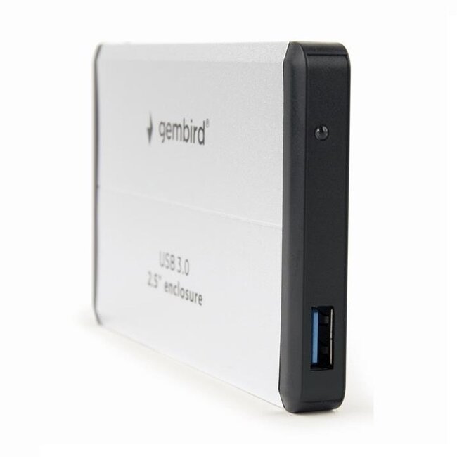 Gembird 2,5'' SATA HDD/SSD behuizing | USB-A | USB3.0 5 Gbps | zilver
