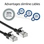 SFTP CAT7 slimline flexibele netwerkkabel | LSZH | zwart | 5 meter