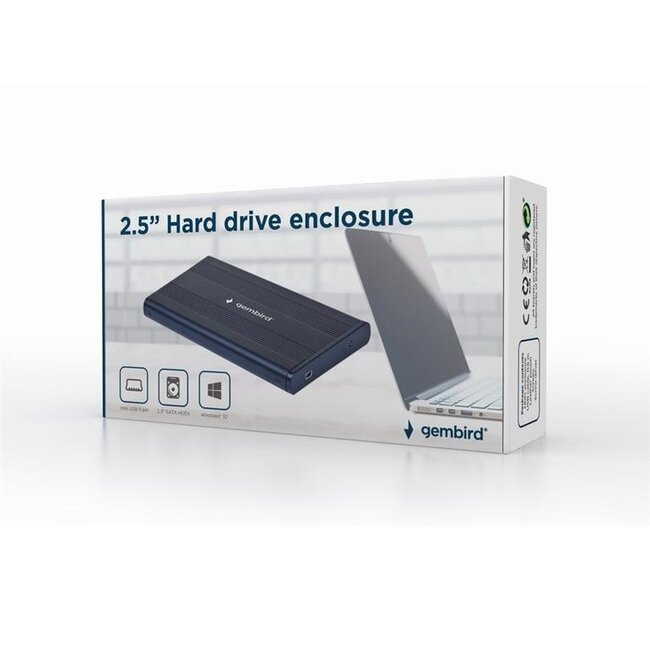 Gembird 2,5'' SATA HDD behuizing | USB-A | USB2.0 | zwart