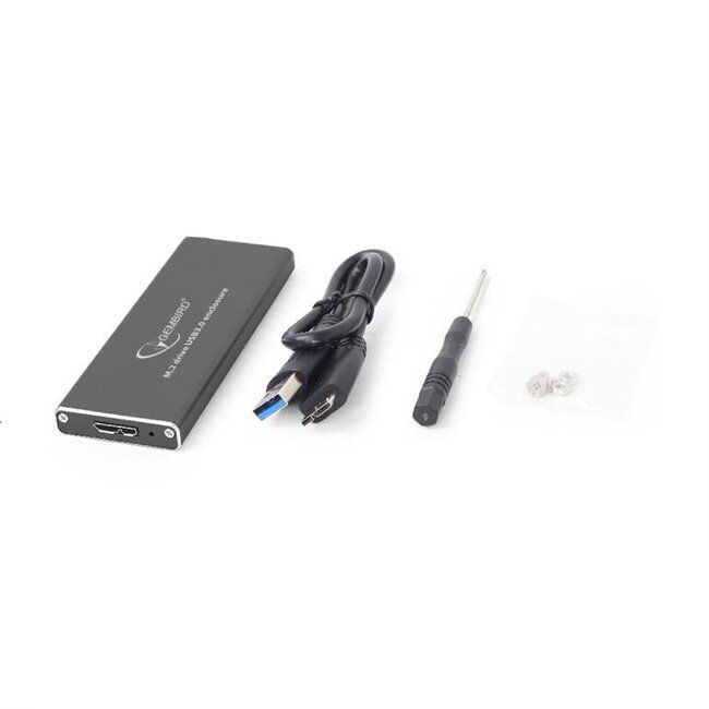 Gembird M.2 SATA SSD behuizing | USB3.0 5 Gbps | zwart