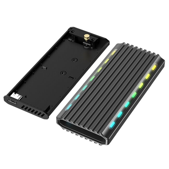 Gembird M.2 SATA SSD/NVMe behuizing | USB3.1 10 Gbps | zwart