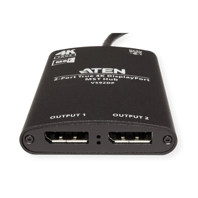 ATEN VS92DP 2-Poorts True 4K DisplayPort Splitter met MST Hub